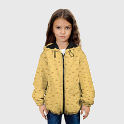 Куртка с капюшоном детская Сыр - Cheese, цвет: 3D-черный — фото 2