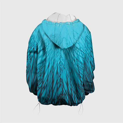 Детская куртка Коллекция Rays Лучи Голубой и черный Абстракция 65 / 3D-Белый – фото 2
