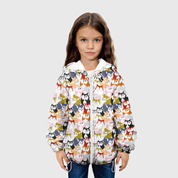 Куртка с капюшоном детская Мультяшные Лисята, цвет: 3D-белый — фото 2