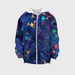 Куртка с капюшоном детская Звездное небо мечтателя, цвет: 3D-белый