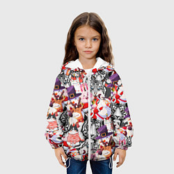 Куртка с капюшоном детская НОВОГОДНИЕ ПЕРСОНАЖИ 2022 НОВЫЙ ГОД, цвет: 3D-белый — фото 2