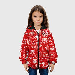 Куртка с капюшоном детская THE WITCHER LOGOBOMBING ЛОГОТИПЫ ВЕДЬМАКА, цвет: 3D-черный — фото 2