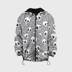 Куртка с капюшоном детская Skulls & bones, цвет: 3D-черный