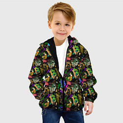 Куртка с капюшоном детская Bitcoin Биткоины, цвет: 3D-черный — фото 2