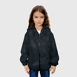 Куртка с капюшоном детская Влажный Папоротник, цвет: 3D-черный — фото 2