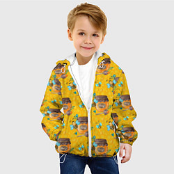 Куртка с капюшоном детская Мед и пчелы, цвет: 3D-белый — фото 2