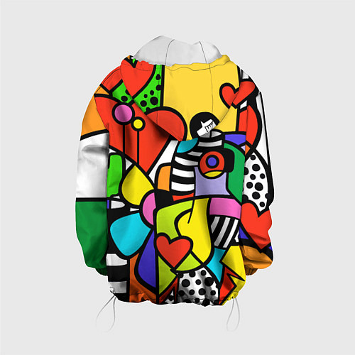 Детская куртка Romero Britto - valentines day / 3D-Белый – фото 2