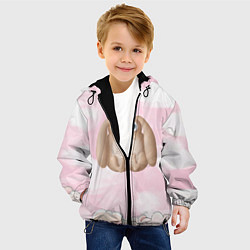 Куртка с капюшоном детская Большой забавный заяц, цвет: 3D-черный — фото 2
