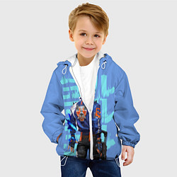 Куртка с капюшоном детская Юру спиной, цвет: 3D-белый — фото 2