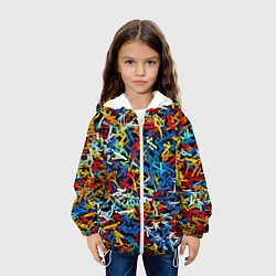 Куртка с капюшоном детская Зимние виды спорта 2022, цвет: 3D-белый — фото 2