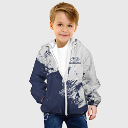 Куртка с капюшоном детская Subaru - Текстура, цвет: 3D-белый — фото 2