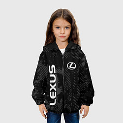 Куртка с капюшоном детская Lexus, Лексус черно серый, цвет: 3D-черный — фото 2