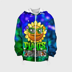 Куртка с капюшоном детская Plants vs Zombies подсолнух, цвет: 3D-белый