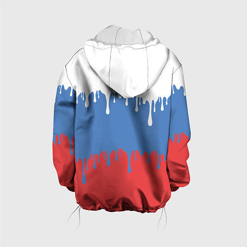 Детская куртка Флаг России потёки / 3D-Белый – фото 2