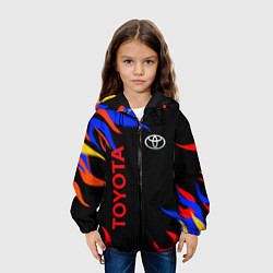 Куртка с капюшоном детская Toyota Разноцветный огонь, цвет: 3D-черный — фото 2