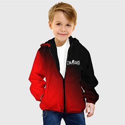 Куртка с капюшоном детская CSGO КСГО Минимализм, цвет: 3D-черный — фото 2