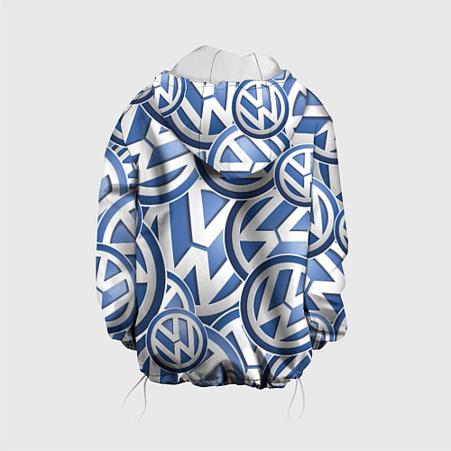 Детская куртка Volkswagen logo Pattern / 3D-Белый – фото 2