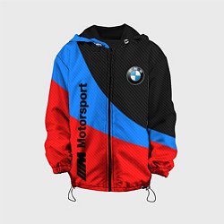 Куртка с капюшоном детская BMW MOTOSPORT 2022, цвет: 3D-черный