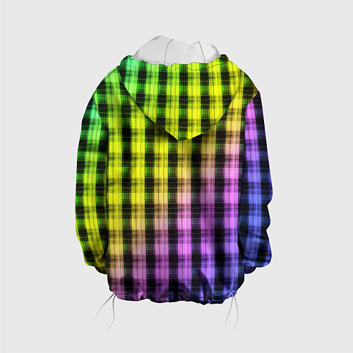 Детская куртка Градиентный клетчатый узор / 3D-Белый – фото 2