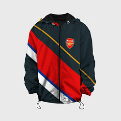 Куртка с капюшоном детская Arsenal арсенал football, цвет: 3D-черный