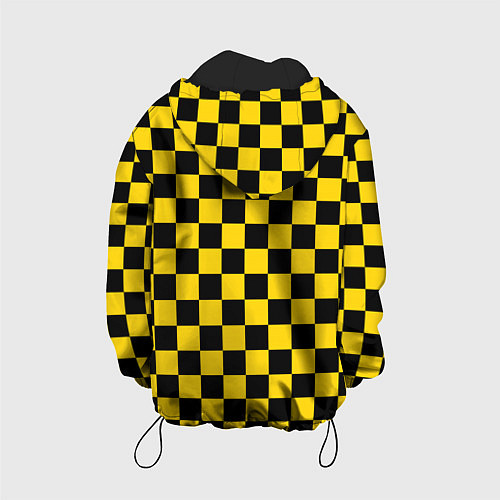 Детская куртка Такси Шахматные Клетки / 3D-Черный – фото 2