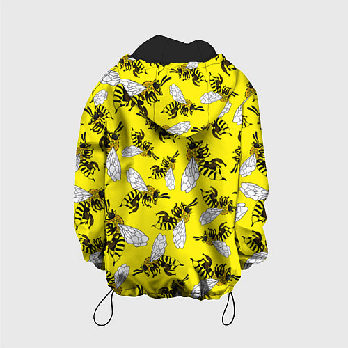 Детская куртка Пчелы на желтом / 3D-Черный – фото 2