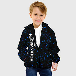 Куртка с капюшоном детская ФОЛЬКСВАГЕН Autosport Краски, цвет: 3D-черный — фото 2