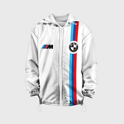 Куртка с капюшоном детская БМВ 3 STRIPE BMW WHITE, цвет: 3D-белый