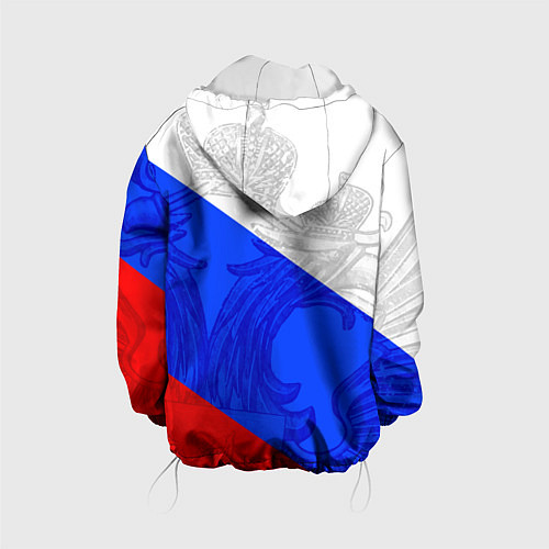 Детская куртка Российский герб: триколор / 3D-Белый – фото 2