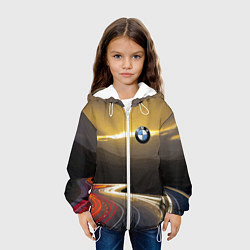 Куртка с капюшоном детская BMW Night route, цвет: 3D-белый — фото 2