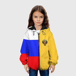 Куртка с капюшоном детская Имперское знамя ТРИКОЛОР, цвет: 3D-черный — фото 2
