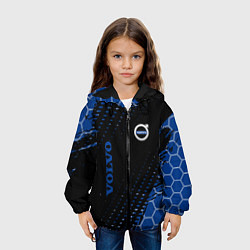 Куртка с капюшоном детская Volvo - Вольво Sport соты, цвет: 3D-черный — фото 2