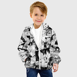 Куртка с капюшоном детская Bungo Stray Dogs pattern, цвет: 3D-белый — фото 2