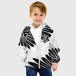 Куртка с капюшоном детская ГЕРБ РОССИИ КРЫЛЬЯ СВОБОДЫ, цвет: 3D-белый — фото 2