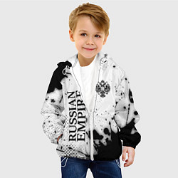 Куртка с капюшоном детская РОССИЙСКАЯ ИМПЕРИЯ - ГЕРБ Краска, цвет: 3D-белый — фото 2