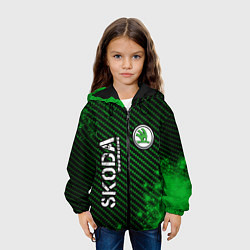 Куртка с капюшоном детская SKODA Skoda Pro Racing - Арт, цвет: 3D-черный — фото 2