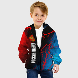 Куртка с капюшоном детская РОССИЯ - ГЕРБ Россия Вперед Молнии, цвет: 3D-черный — фото 2