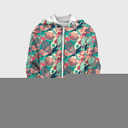 Куртка с капюшоном детская Ракетки для тенниса, цвет: 3D-белый