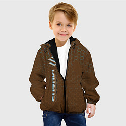 Куртка с капюшоном детская SUZUKI - Графика Вертикально, цвет: 3D-черный — фото 2