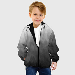 Куртка с капюшоном детская Темный лес - туман, цвет: 3D-черный — фото 2