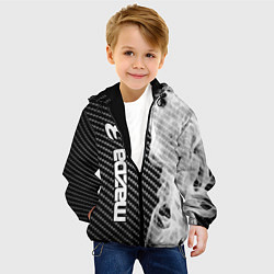 Куртка с капюшоном детская MAZDA 3 Огонь По вертикали, цвет: 3D-черный — фото 2