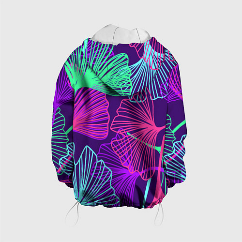 Детская куртка Neon color pattern Fashion 2023 / 3D-Белый – фото 2