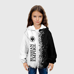 Куртка с капюшоном детская РОССИЙСКАЯ ИМПЕРИЯ - ГЕРБ Краска 3, цвет: 3D-белый — фото 2