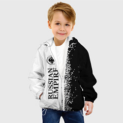 Куртка с капюшоном детская РОССИЙСКАЯ ИМПЕРИЯ - ГЕРБ Краска 3, цвет: 3D-белый — фото 2