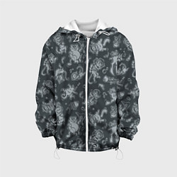 Куртка с капюшоном детская Морские Котики: Черный, цвет: 3D-белый