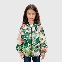 Куртка с капюшоном детская Цветы Яркое Лето, цвет: 3D-черный — фото 2