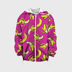 Куртка с капюшоном детская Banana pattern Summer Color, цвет: 3D-белый