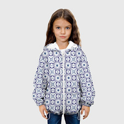 Куртка с капюшоном детская ПАТТЕРН ГЕОМЕТРИЧЕСКИЙ ЗИМНИЙ, цвет: 3D-белый — фото 2