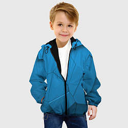 Куртка с капюшоном детская 3д геометрия, цвет: 3D-черный — фото 2