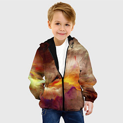 Куртка с капюшоном детская Красочная пасмурность, цвет: 3D-черный — фото 2